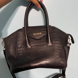 Black crocodile satchel